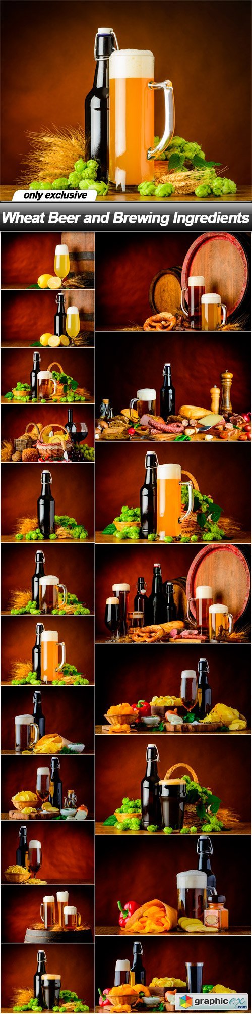 Wheat Beer and Brewing Ingredients - 20 UHQ JPEG