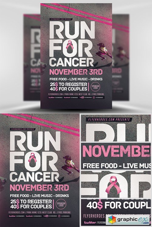 Run For the Cure Flyer Template