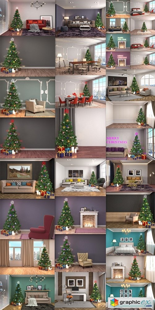  Homemade Christmas design apartments, rooms, houses 2 