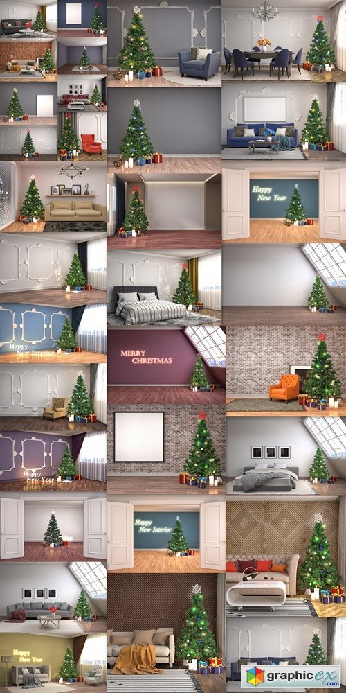 Homemade Christmas design apartments, rooms, houses 3