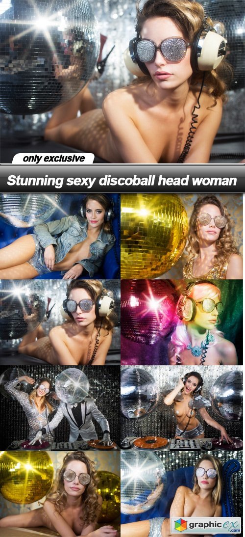 Stunning sexy discoball head woman - 8 UHQ JPEG