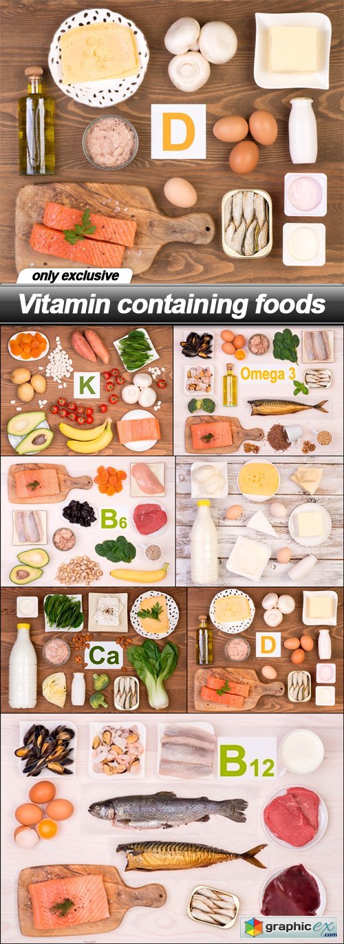 Vitamin containing foods - 7 UHQ JPEG