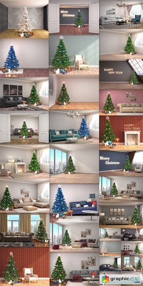 Homemade Christmas design apartments, rooms, houses 4