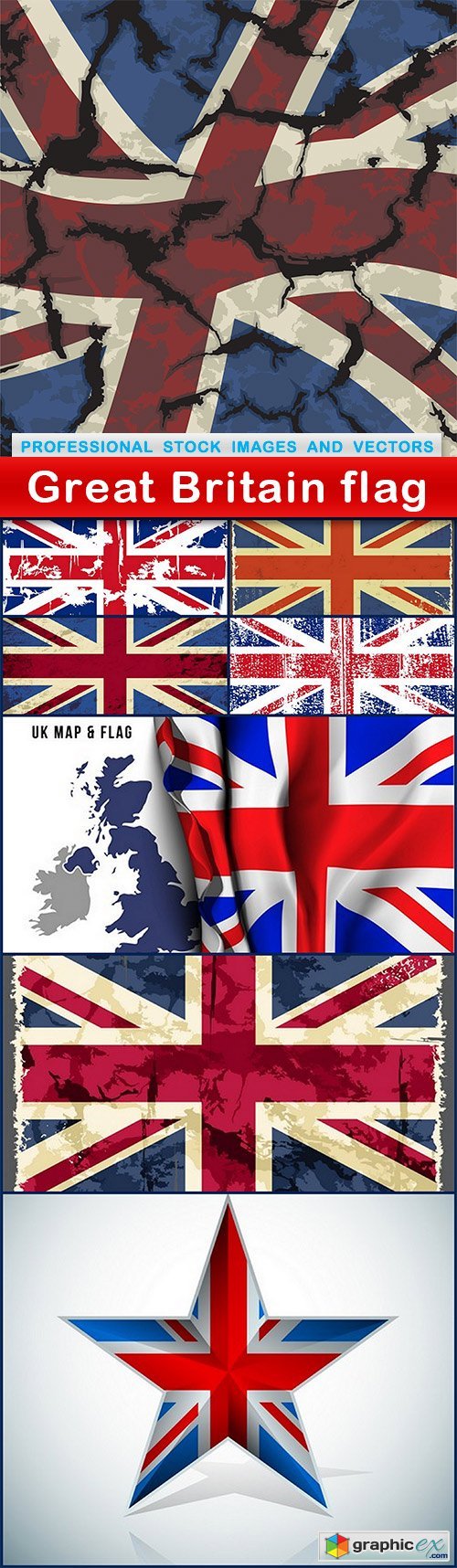Great Britain flag - 8 EPS
