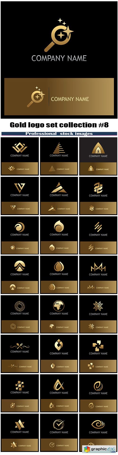 Gold logo set collection #8