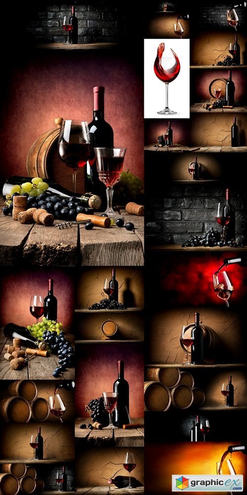 Pouring wine on black