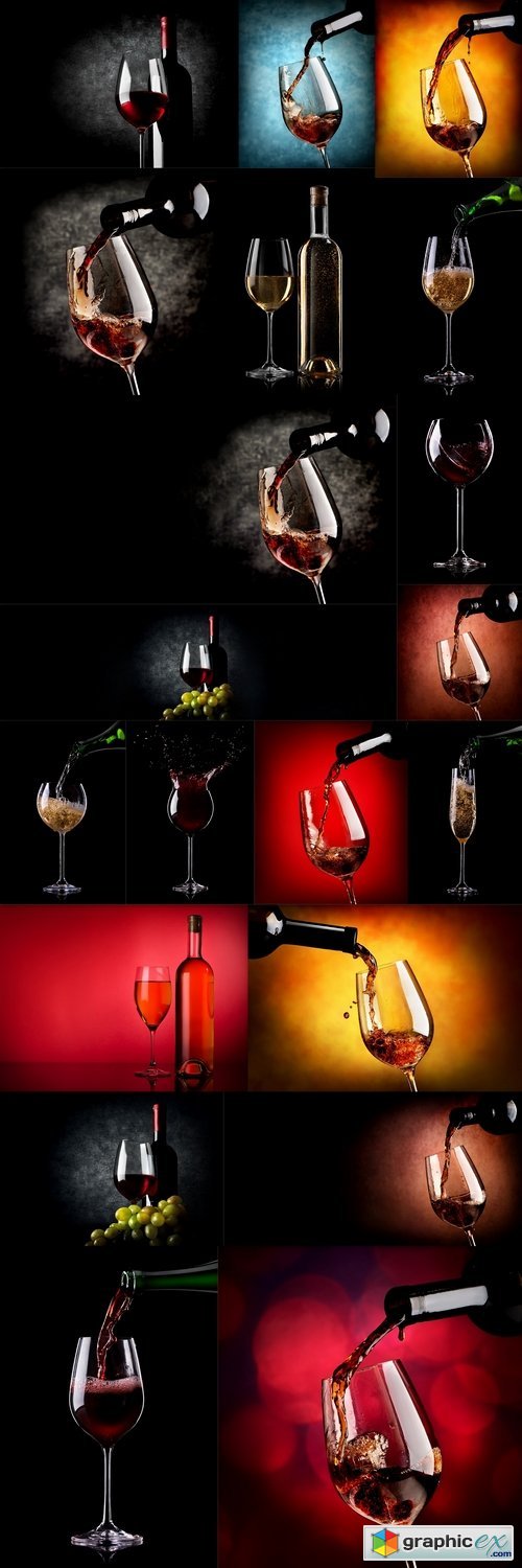 Pouring wine on black 2