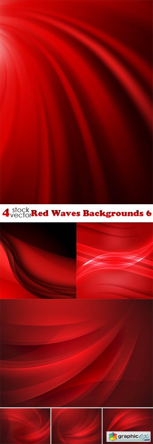 Red Waves Backgrounds 6