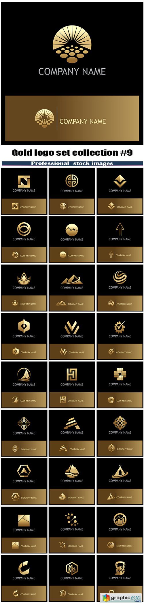 Gold logo set collection #9