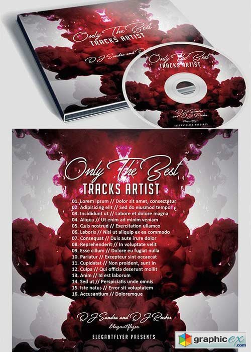 Only The Best Tracks Artist V1 Premium CD&DVD cover PSD Template