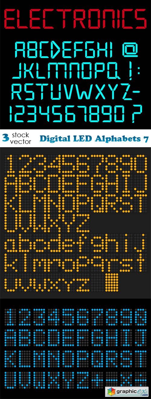 Digital LED Alphabets 7