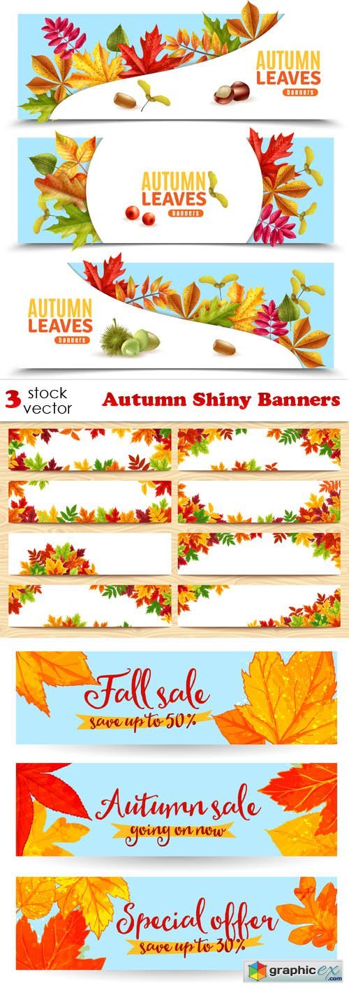 Autumn Shiny Banners