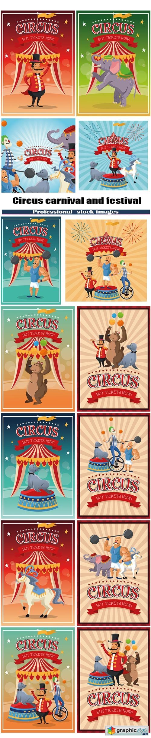 Circus carnival and festival