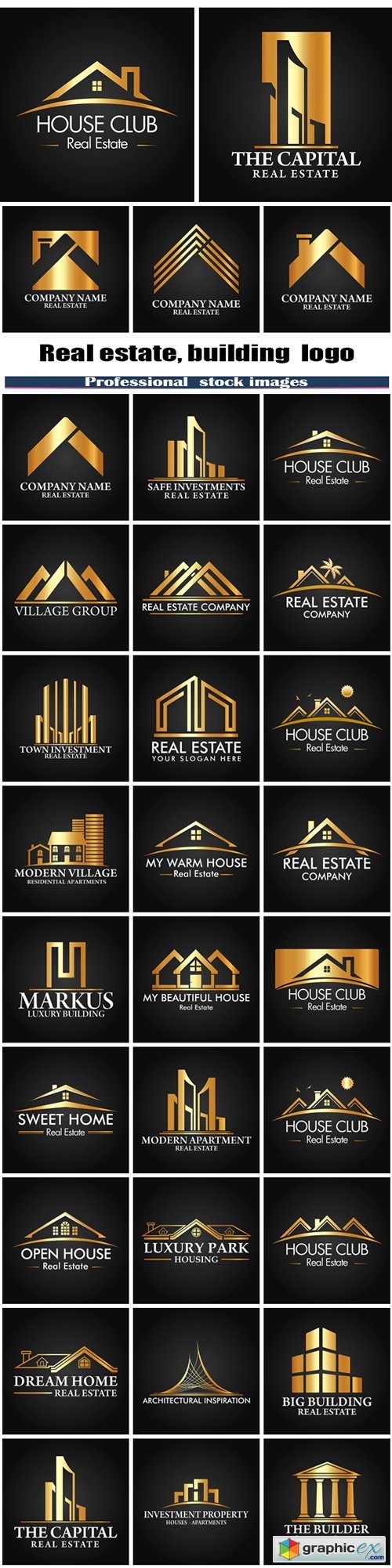 Real Estate, Building and Investment Logo