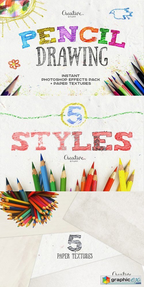 Pencil Drawing Photoshop Effects 925099 » Free Download Vector Stock