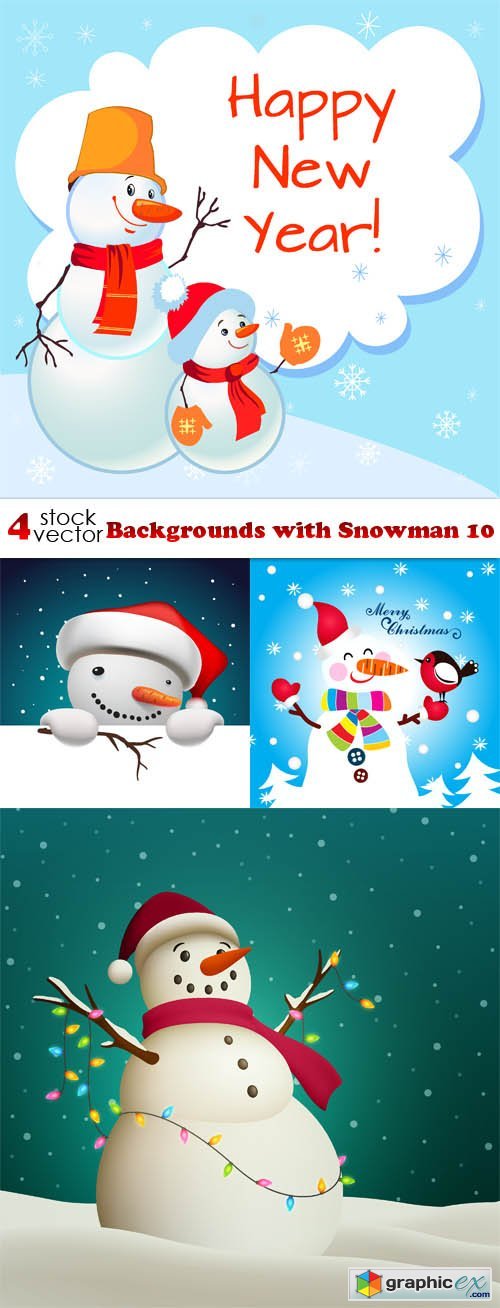 Backgrounds with Snowman 10