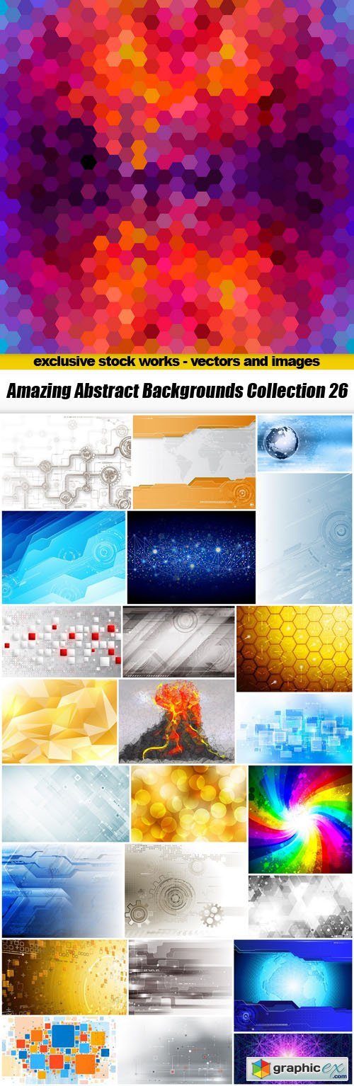 Amazing Abstract Backgrounds Collection 26 - 25xEPS