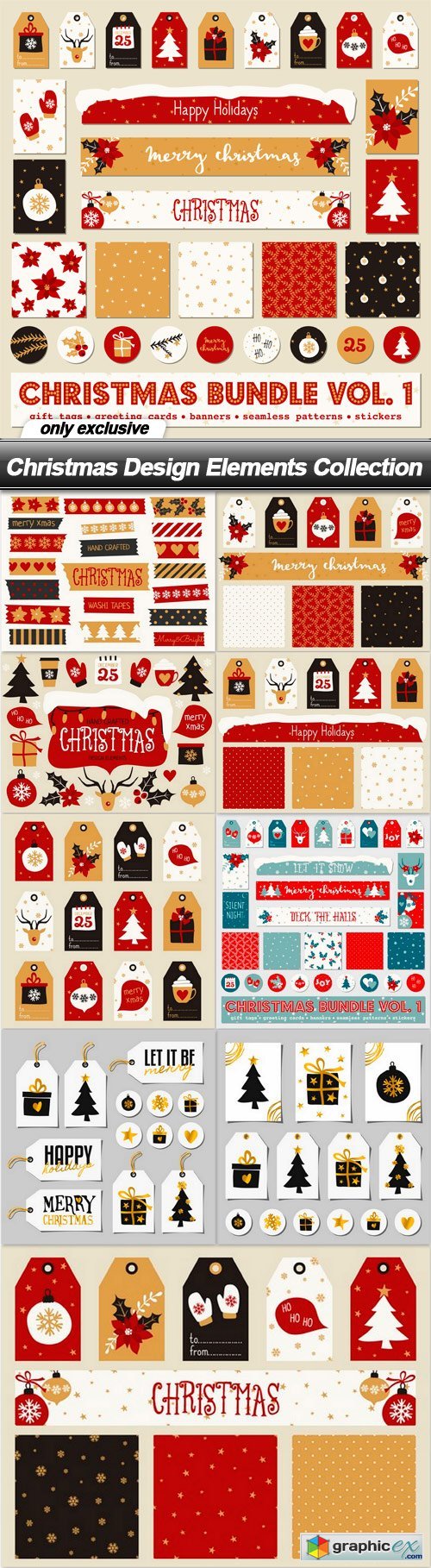Christmas Design Elements Collection - 10 EPS