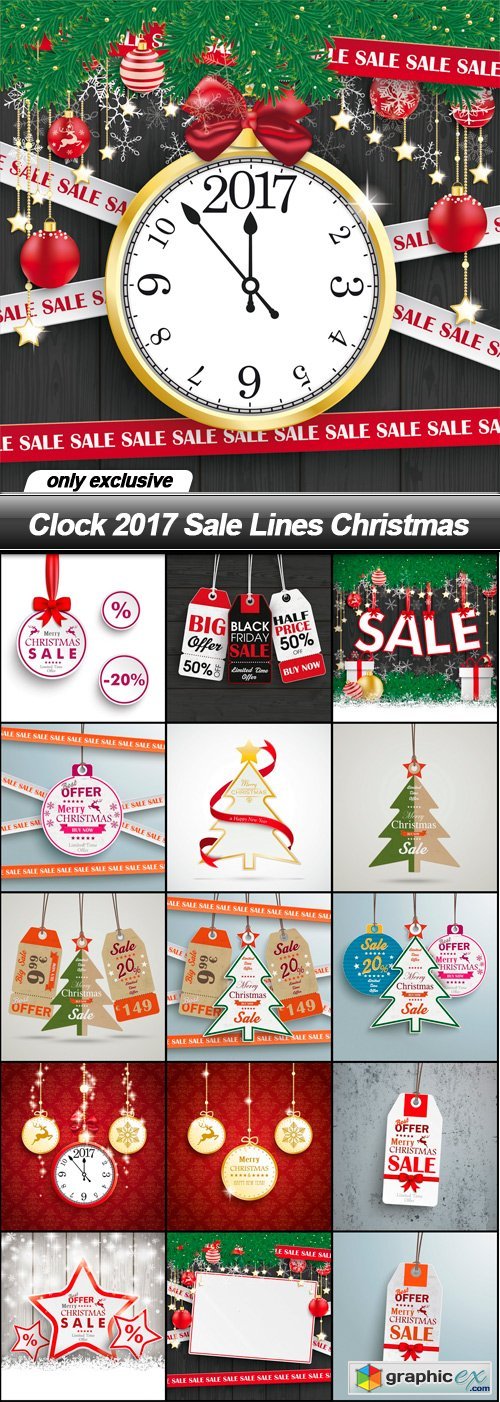 Clock 2017 Sale Lines Christmas - 16 EPS