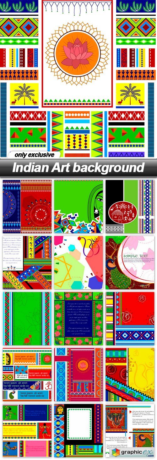 Indian Art background - 16 EPS