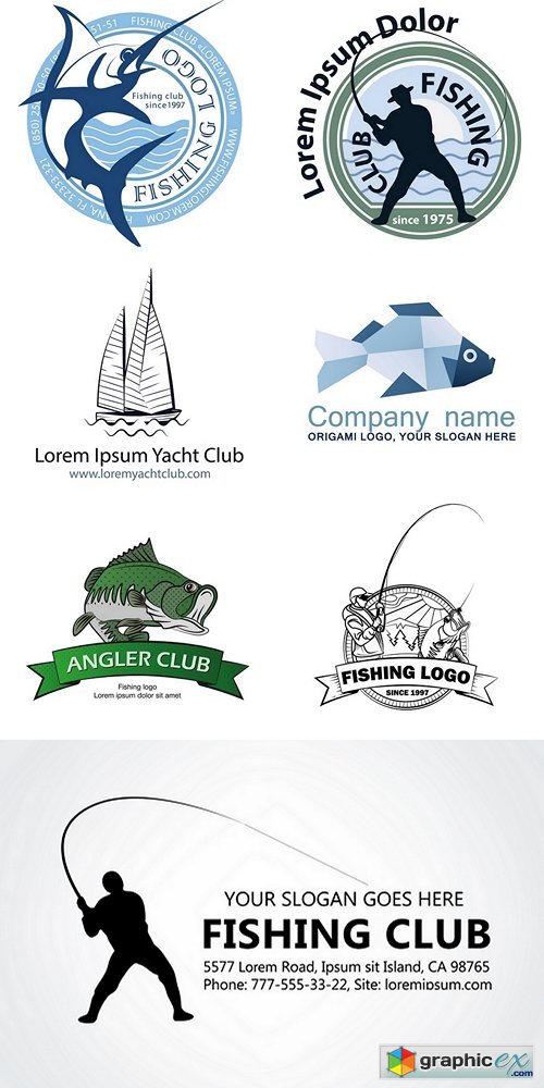 Angler logo, fishing logotype