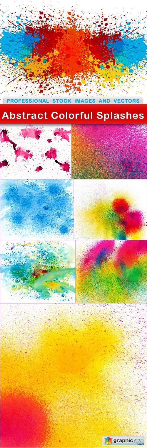 Abstract Colorful Splashes - 8 EPS