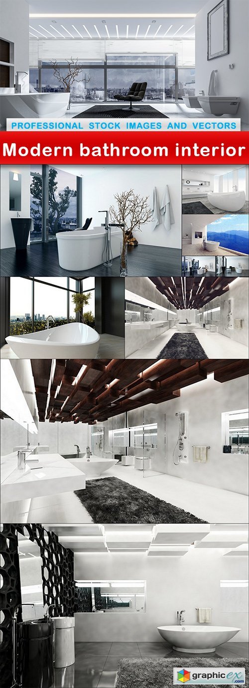 Modern bathroom interior - 10 UHQ JPEG