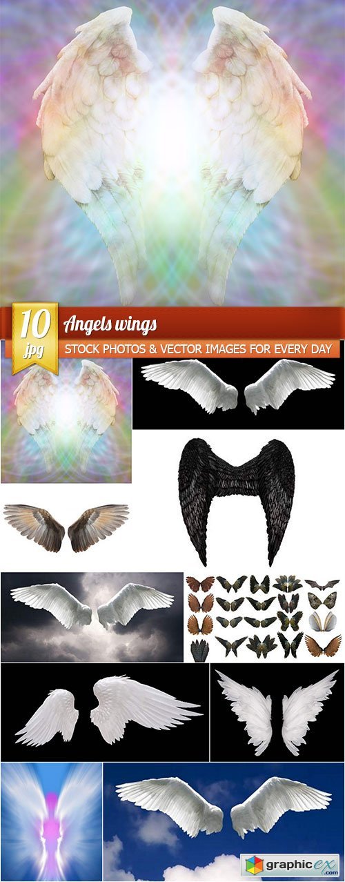Angels wings, 10 x UHQ JPEG