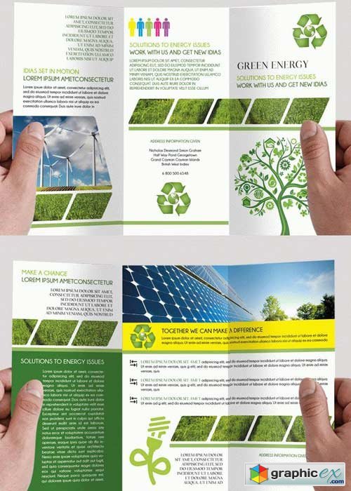 Green Energy V4 Premium Tri-Fold PSD Brochure Template