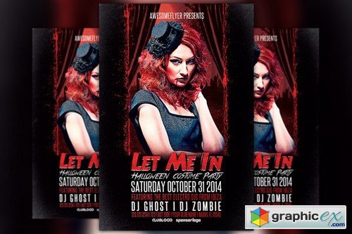 Let Me In Halloween Party Flyer