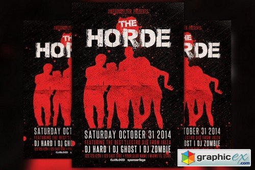 The Horde Halloween Party Flyer