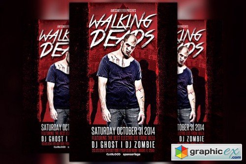 Walking Deads Halloween Party Flyer