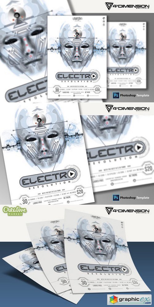 Electro Revolution Flyer Template