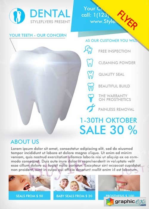 Dental V4 PSD Flyer