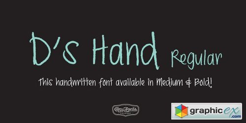 Ds Hand Font Family - 2 Fonts