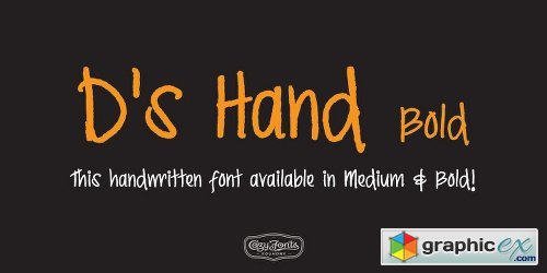 Ds Hand Font Family - 2 Fonts