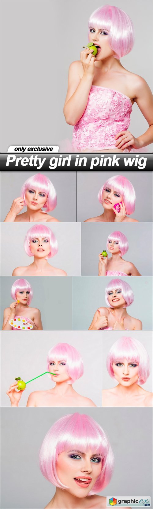 Pretty girl in pink wig - 10 UHQ JPEG