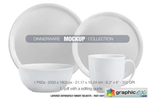 Dinnerware Collection Mockup