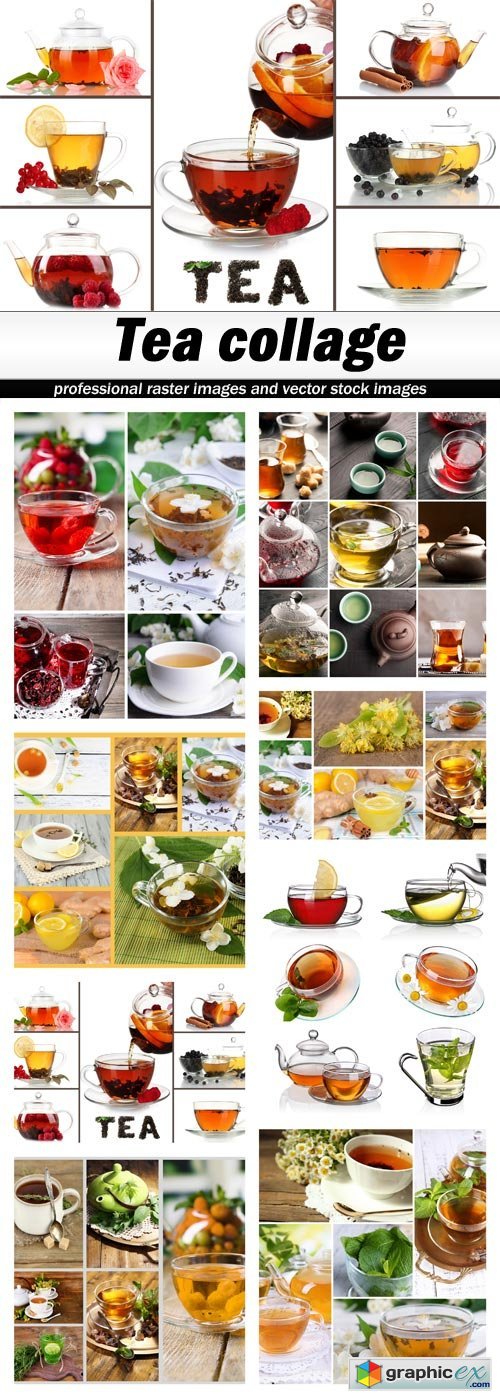 Tea collage - 8 UHQ JPEG