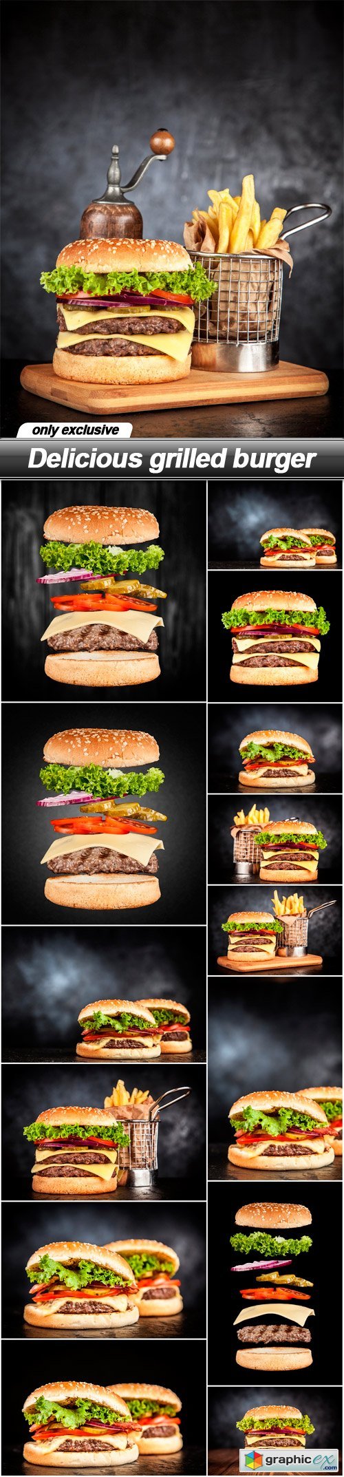 Delicious grilled burger - 15 UHQ JPEG