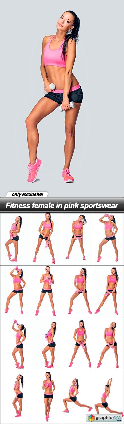 Fitness female in pink sportswear - 17 UHQ JPEG
