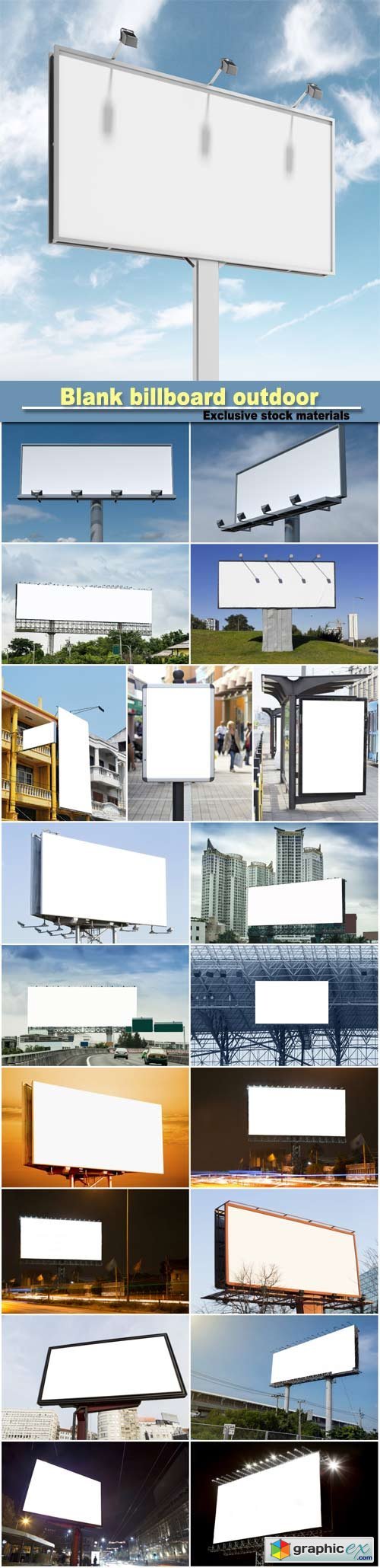 Blank billboard outdoor for advertising poster for advertisement concept