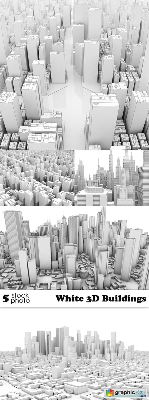 White 3D Buildings