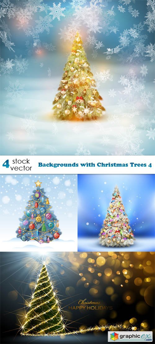 Backgrounds with Christmas Trees 4