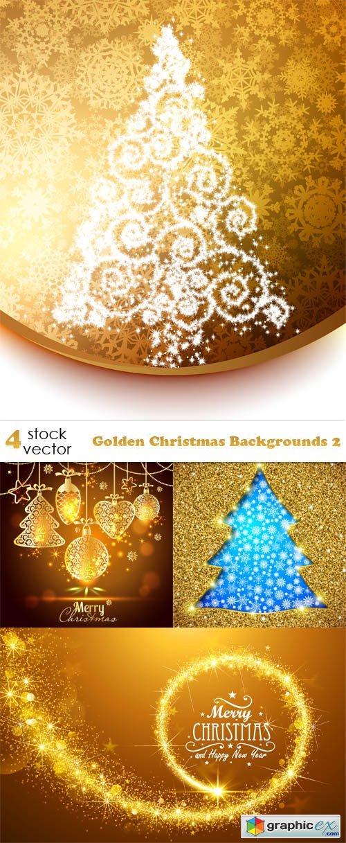 Golden Christmas Backgrounds 2