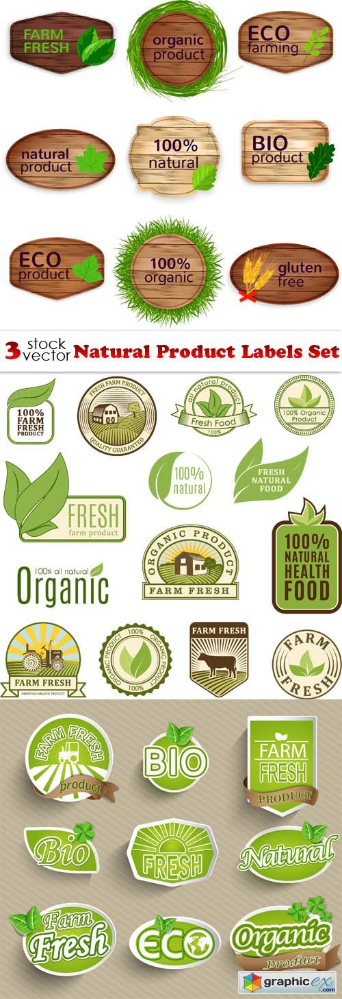 Natural Product Labels Set