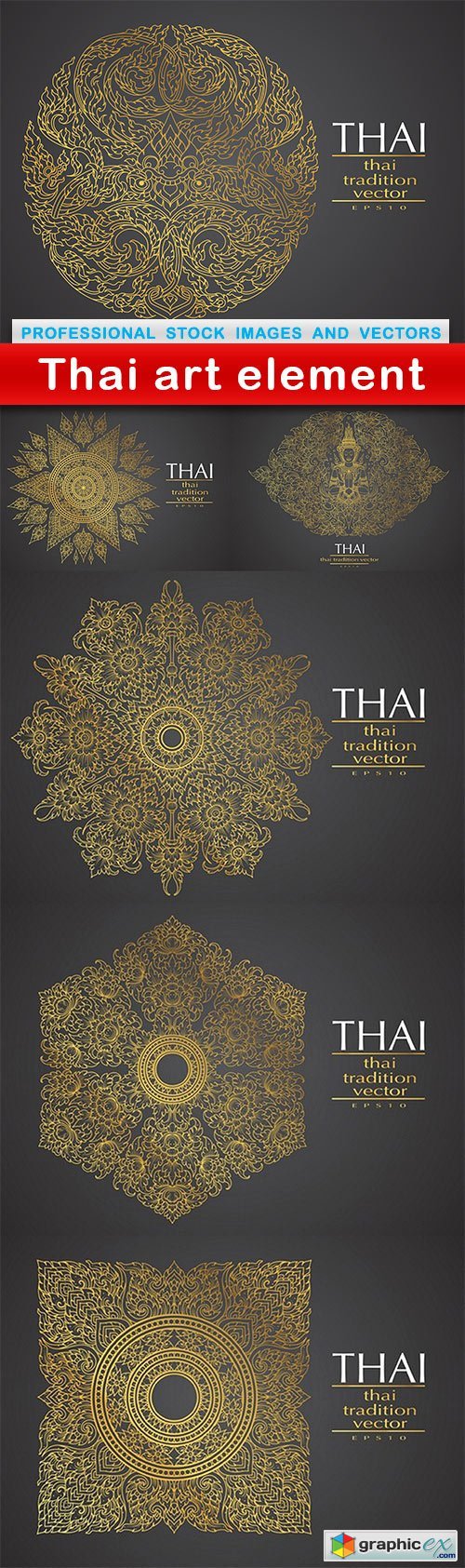 Thai art element - 6 EPS