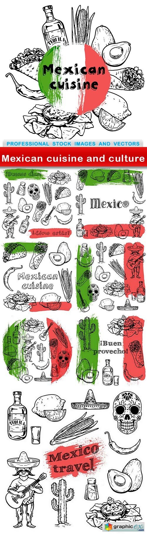 Mexican cuisine and culture - 8 EPS
