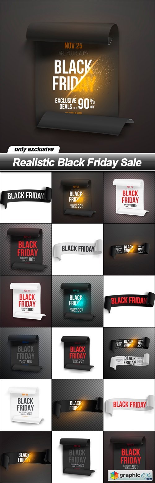 Realistic Black Friday Sale - 18 EPS