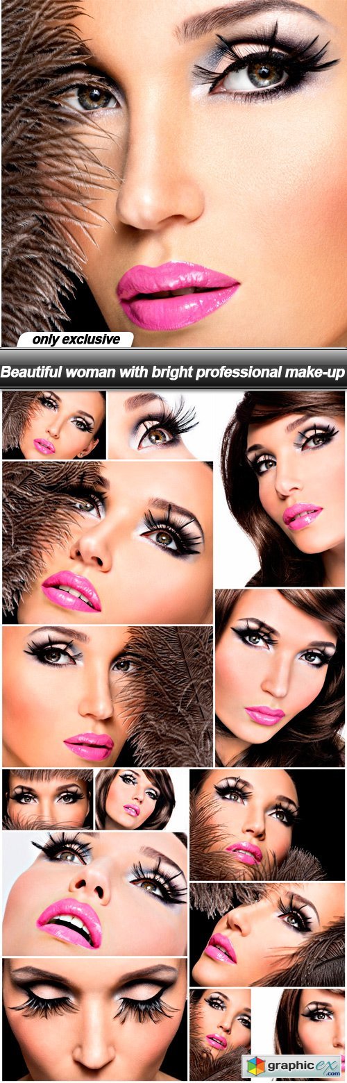 Beautiful woman with bright professional make-up - 15 UHQ JPEG
